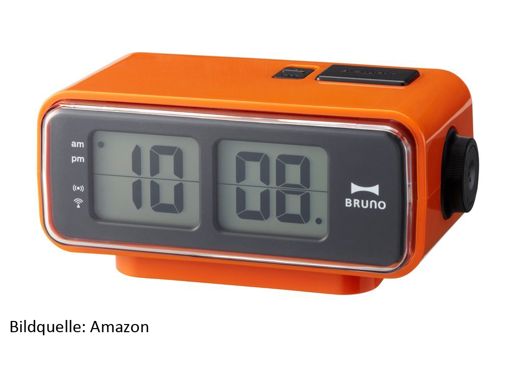 Retro Wecker kaufen 60er Uhr orange Amazon bestellen